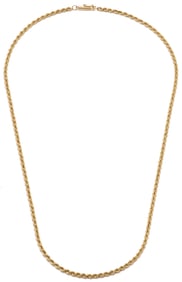 14K Gold Rope Chain Necklace