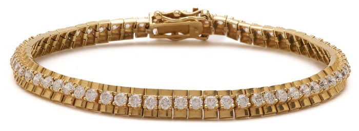 14K Gold & CZ Tennis Bracelet