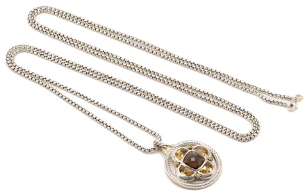 David Yurman Sterling Silver & 14K Gold Renaissance Necklace