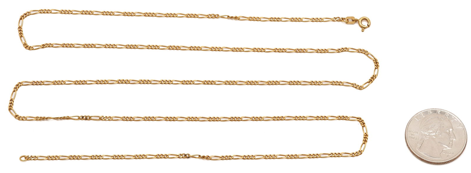 18K Italian Gold Figaro Necklace (1 of 4)