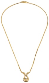 14K Italian Gold Designer Diamond Necklace