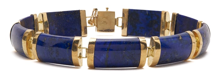 14K Gold & Lapis Bracelet