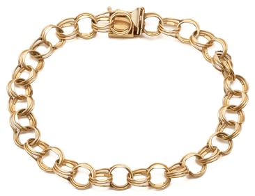 14K Gold Double Link Bracelet