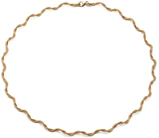 14K Italian Gold Diamond Cut Necklace