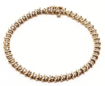 10K Gold Diamond Tennis Bracelet
