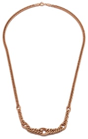 14K Italian Rose Gold Chain Necklace