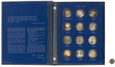 Franklin Mint America in Space Sterling Silver Proof Set, 1st Ed. (1970), 20 oz.