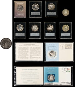 1973 Franklin Mint Calendar Silver Medallion, Original Box