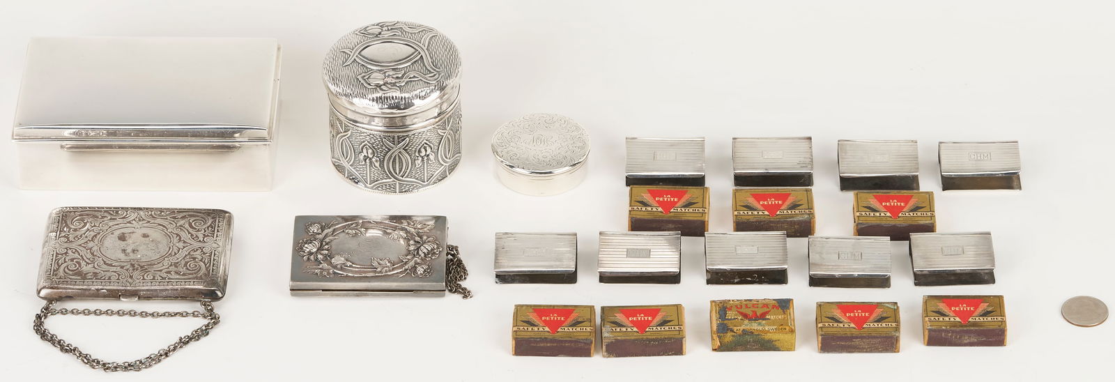 14 Assorted Sterling Silver Boxes and Cases (1 of 20)