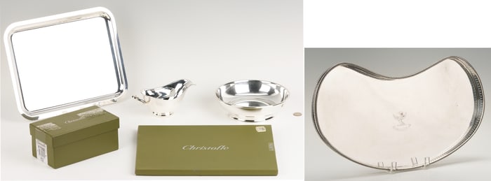 4 Silverplated Items Incl. Christofle & Puiforcat