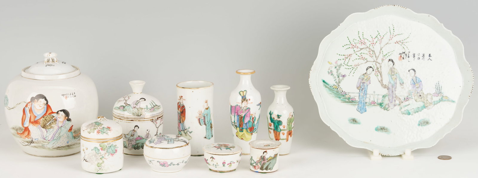 10 Pcs. Chinese Famille Rose Porcelain (1 of 20)
