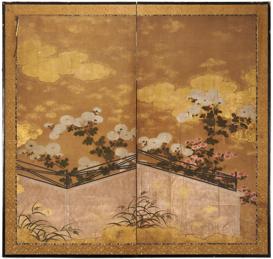 Japanese Rinpa School Byobu Screen, 18th Century (1 of 11)