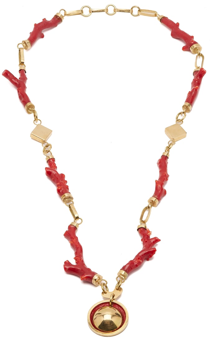 Handmade 14K & Red Branch Coral Necklace (1 of 6)