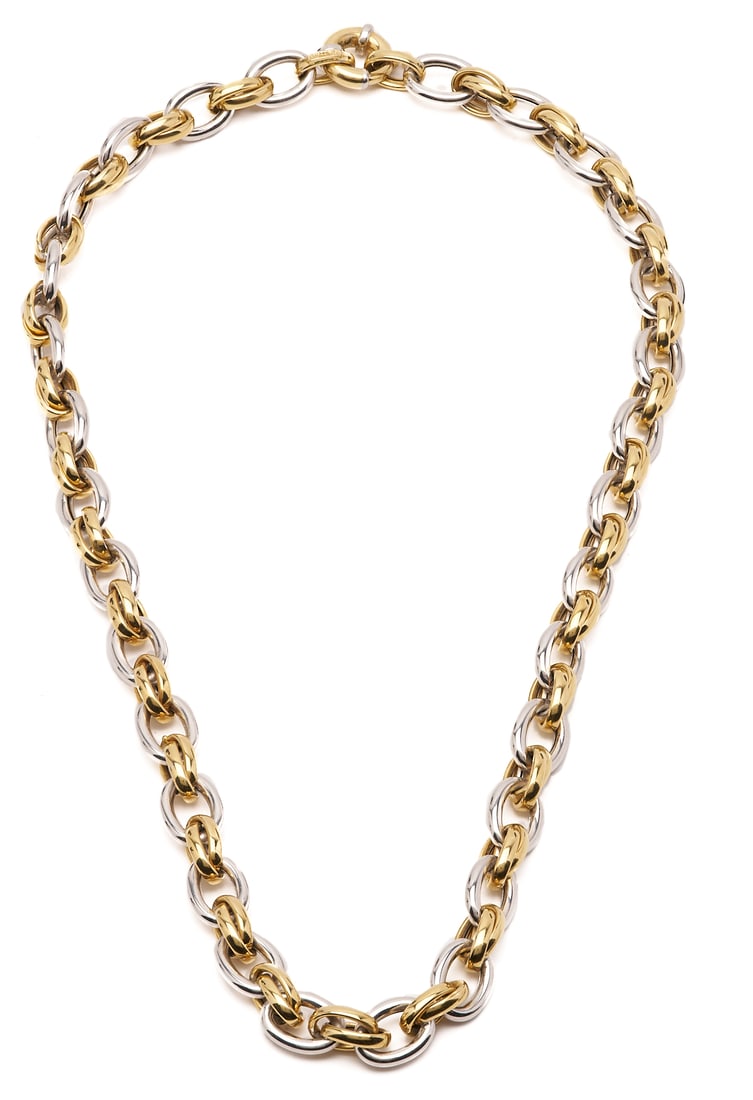 Italian 18K Two-Tone Rolo Necklace (1 of 7)