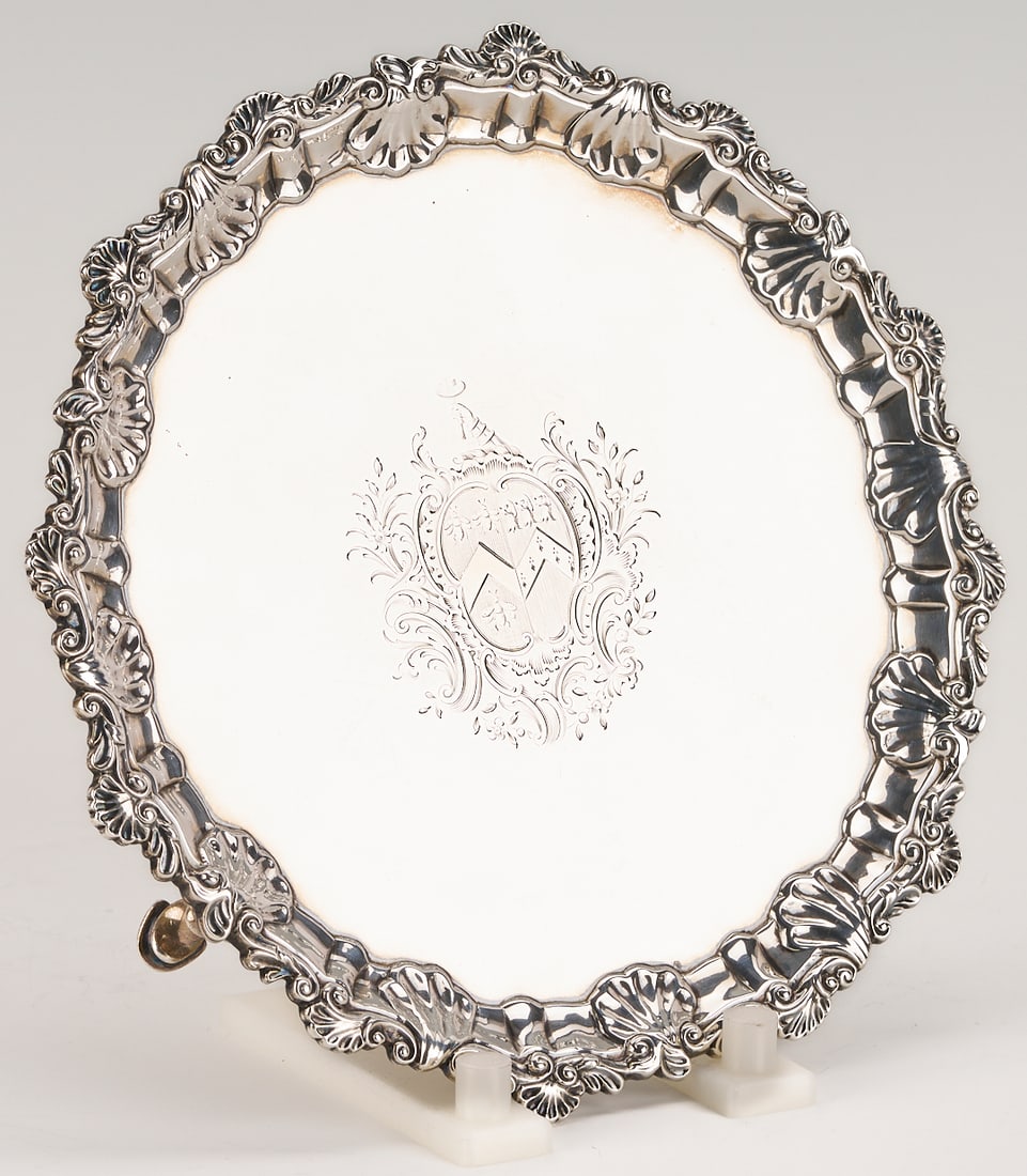 George III Sterling Silver Salver or Tray (1 of 9)