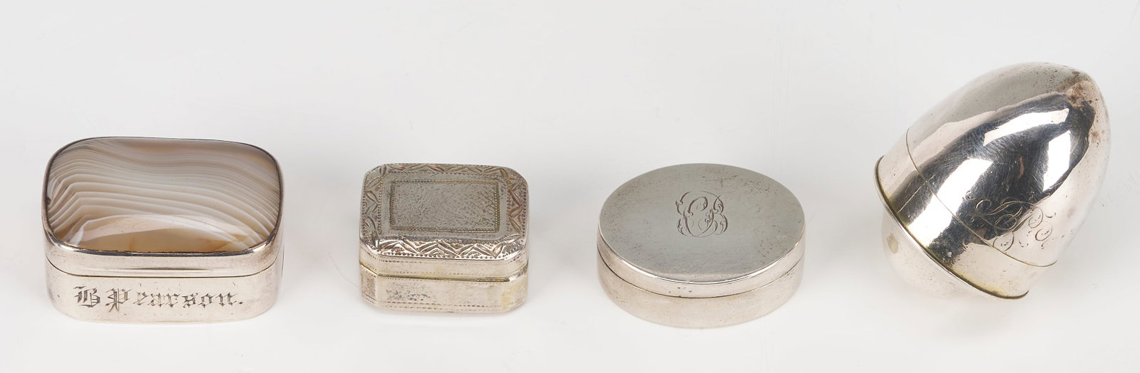 4 Antique Silver Vinaigrettes incl. Acorn (1 of 15)
