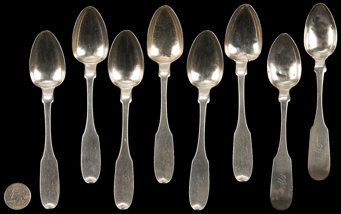 8 TN Samuel Bell Coin Silver Spoons (1 of 4)