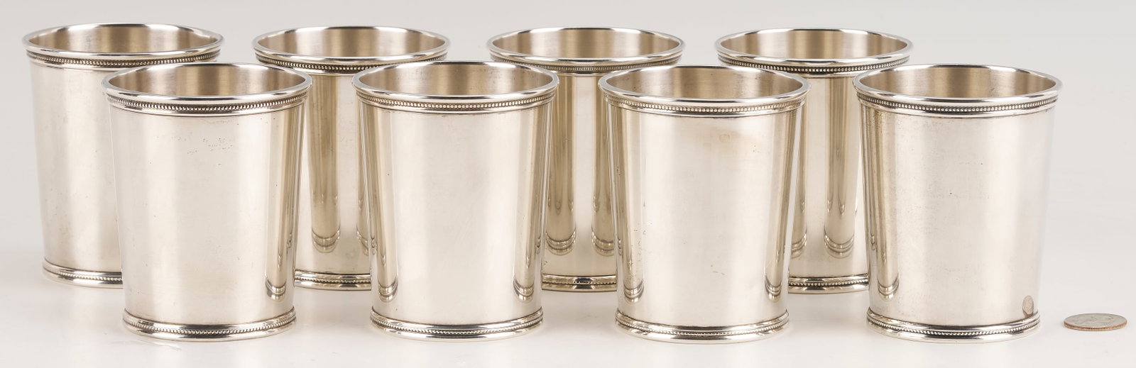8 Scearce KY Sterling Silver Julep Cups, JFK, Set 1 of 2 (1 of 9)
