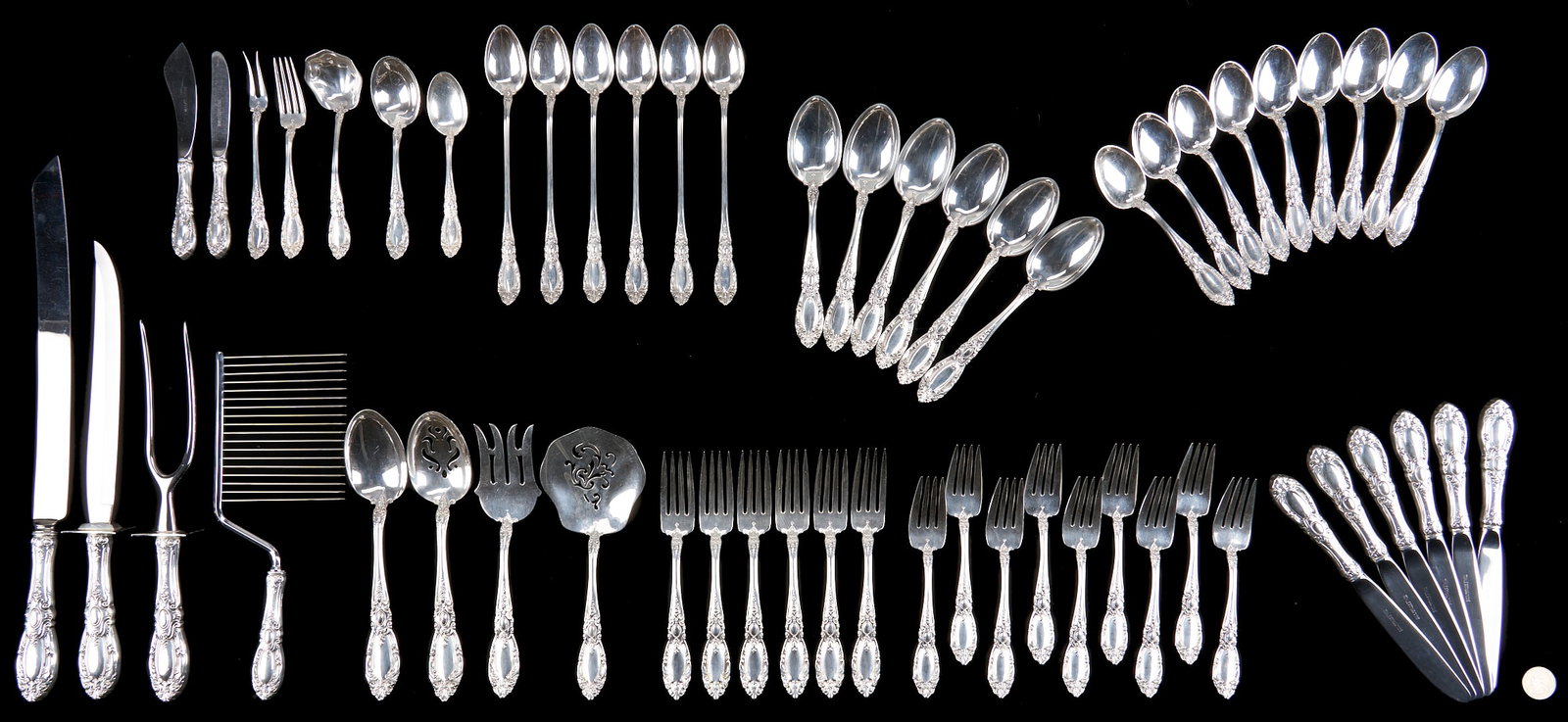 57 Pcs. Towle King Richard Sterling Flatware (1 of 9)