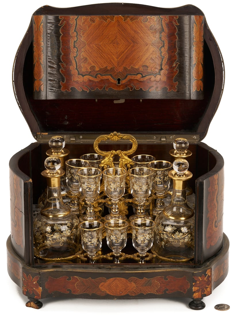 Napoleon III Tantalus Set or Cave a Liqueur (1 of 15)