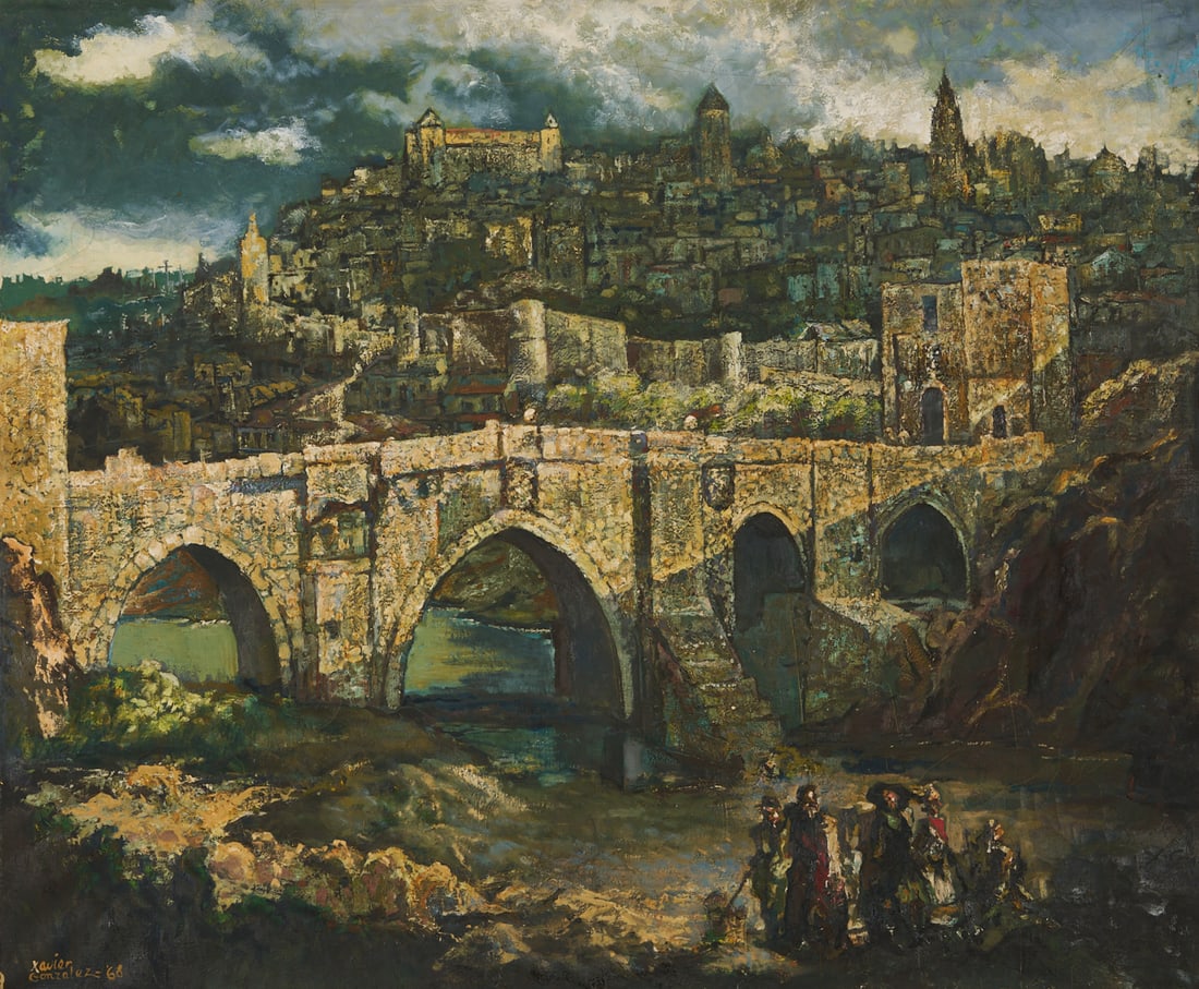 Xavier Gonzalez O/C Spanish Landscape Painting, Tagus River (1 of 18)