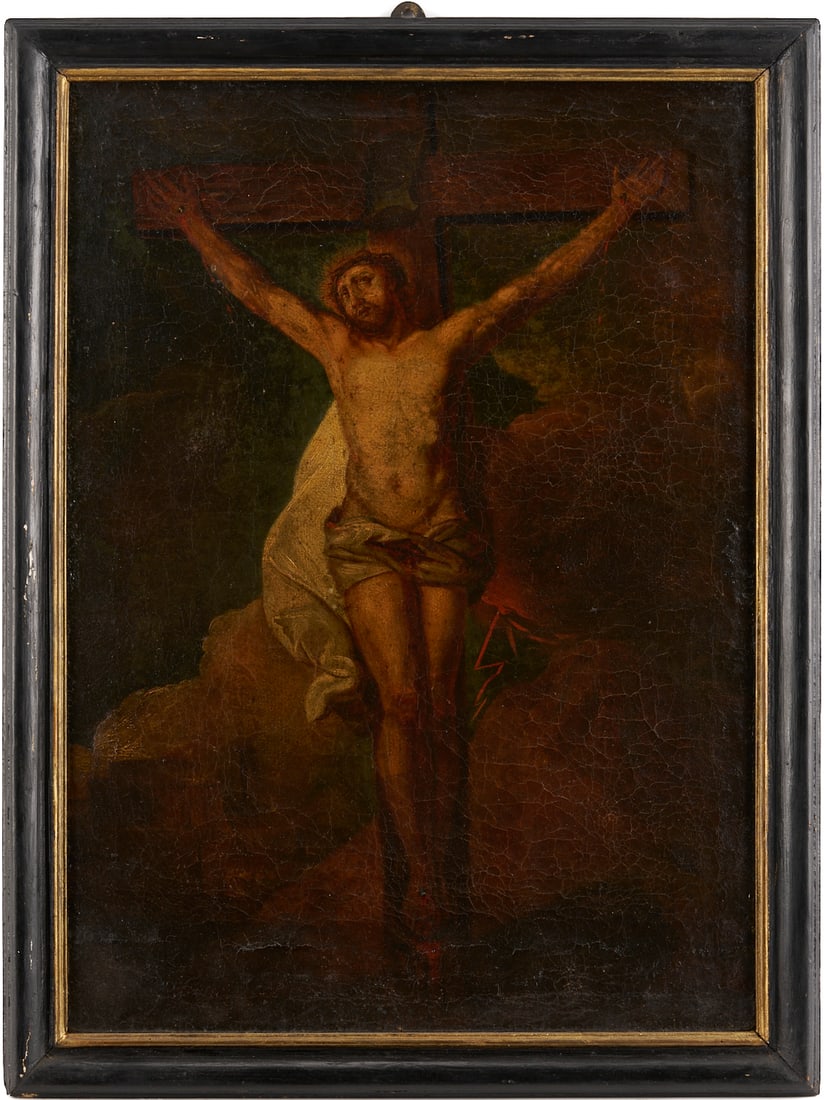 Early O/C Crucifixion Scene Painting (1 of 14)