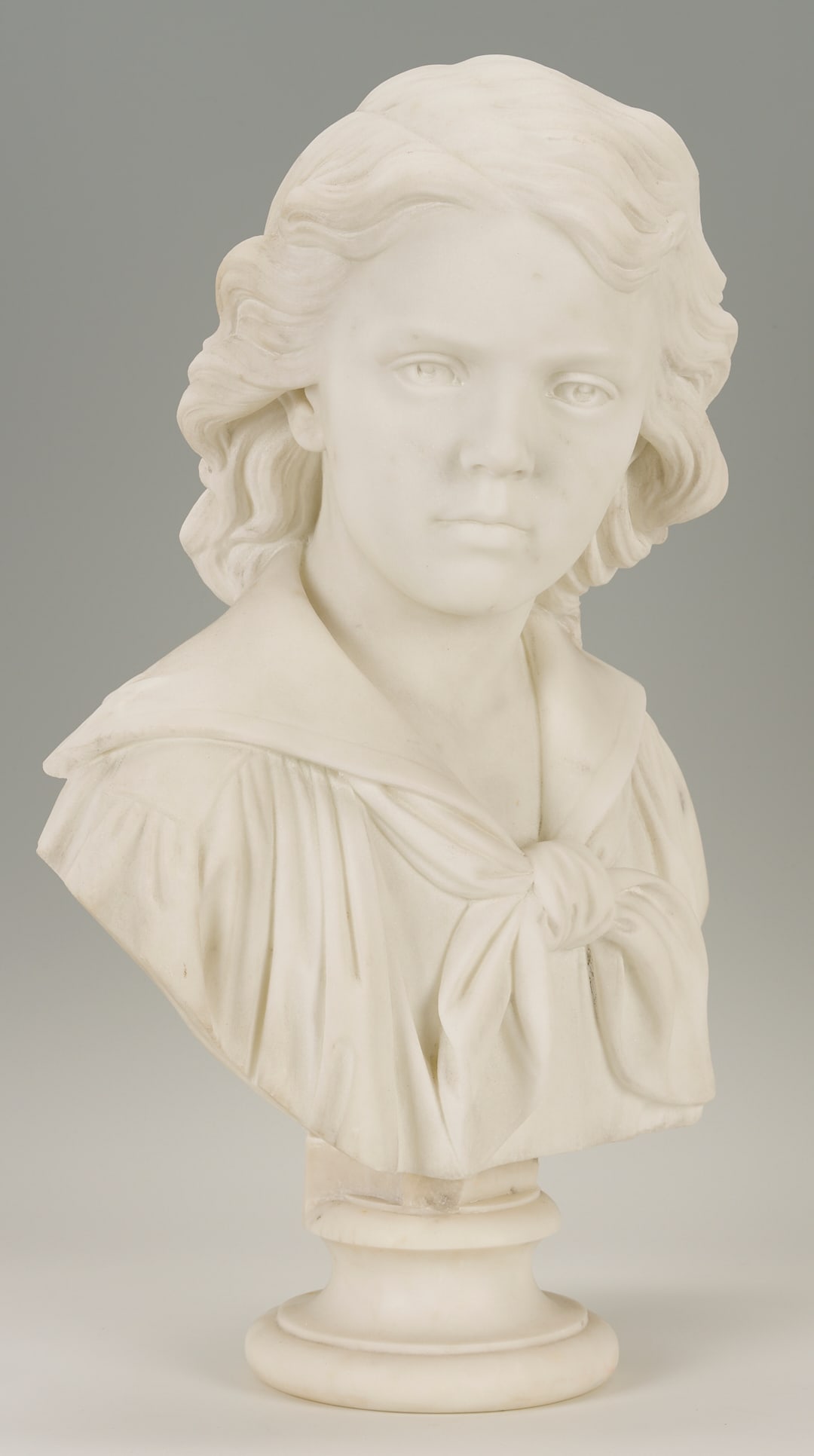 Chauncey Ives Marble Portrait Bust of a Young Boy (1 of 18)