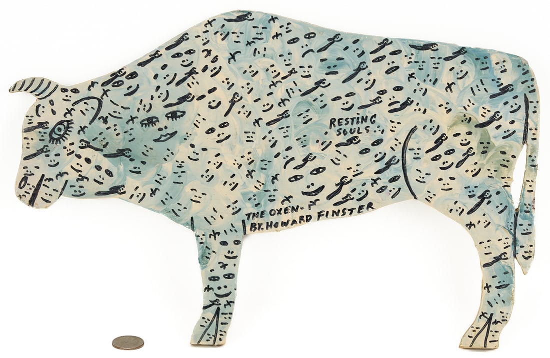 Howard Finster Folk Art Oxen Cut Out (1 of 10)