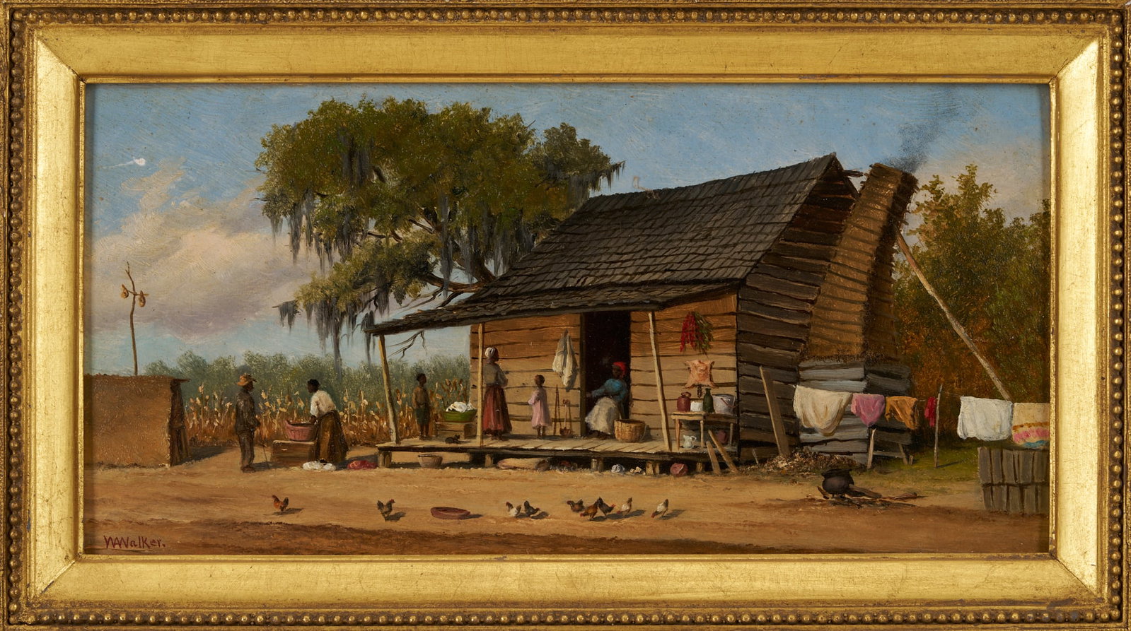 William Aiken Walker O/B Panoramic Cabin Scene Painting (1 of 14)