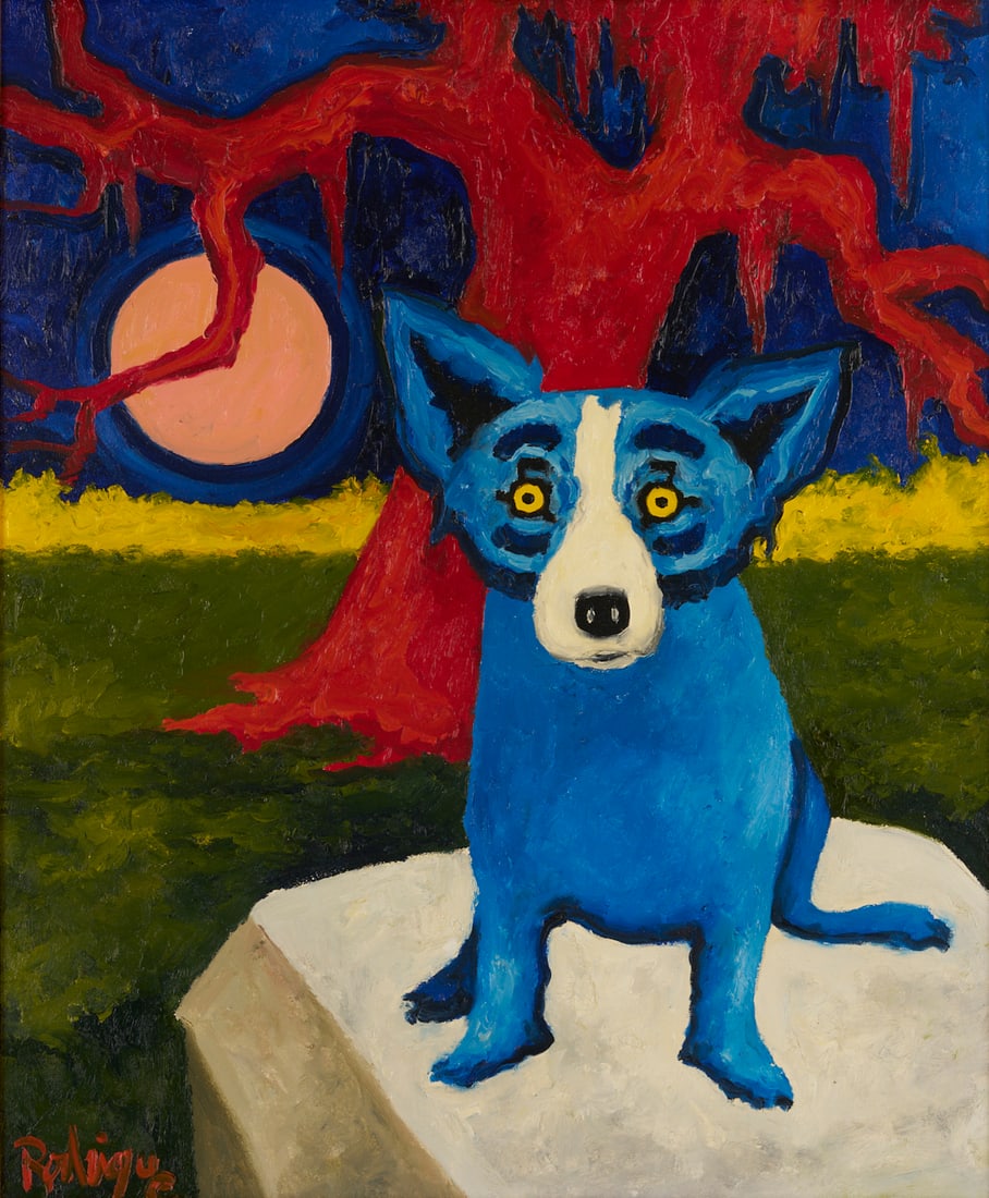 George Rodrigue Blue Dog Painting, Return of the Loupe-Garou (1 of 20)