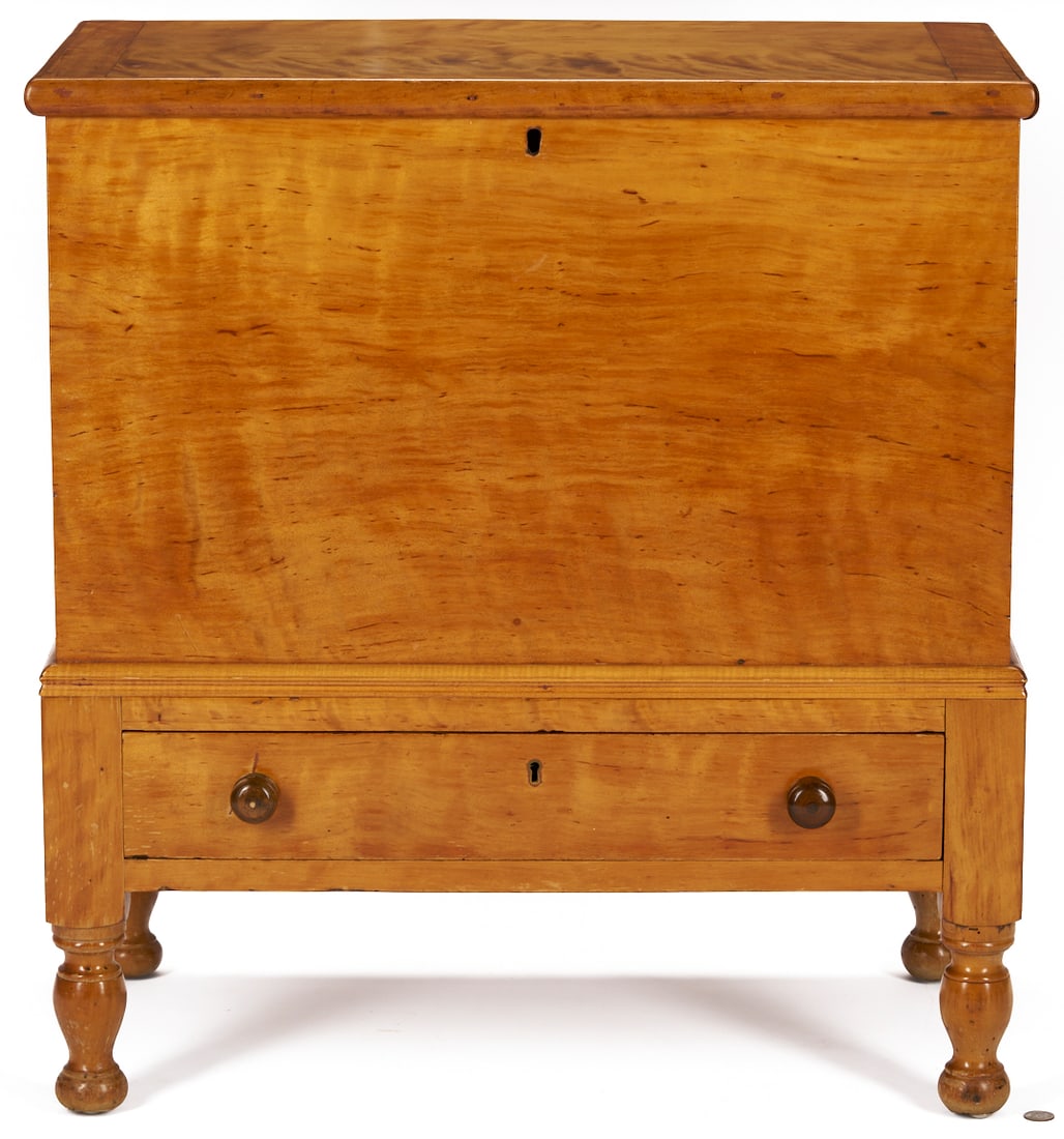 Southern Sheraton Tiger Maple Sugar Chest (1 of 20)