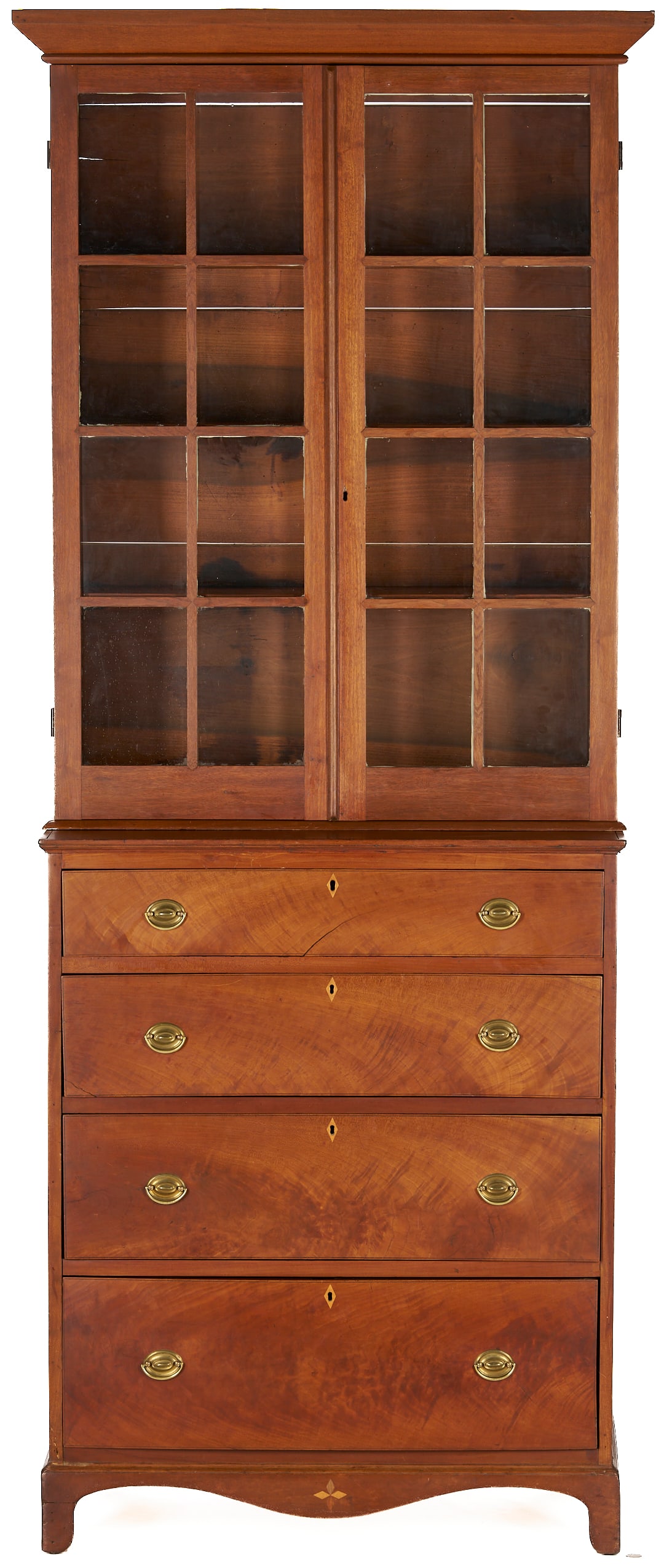 Southern Bookcase with Hepplewhite Inlaid Chest of Drawers (1 of 20)