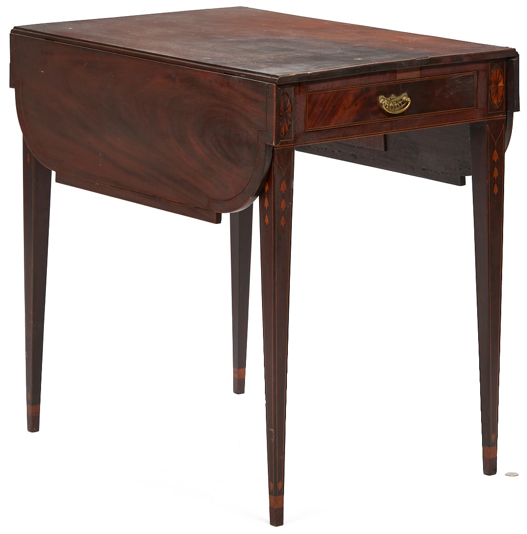 Southern Inlaid Pembroke Table attrib. Charleston (1 of 20)