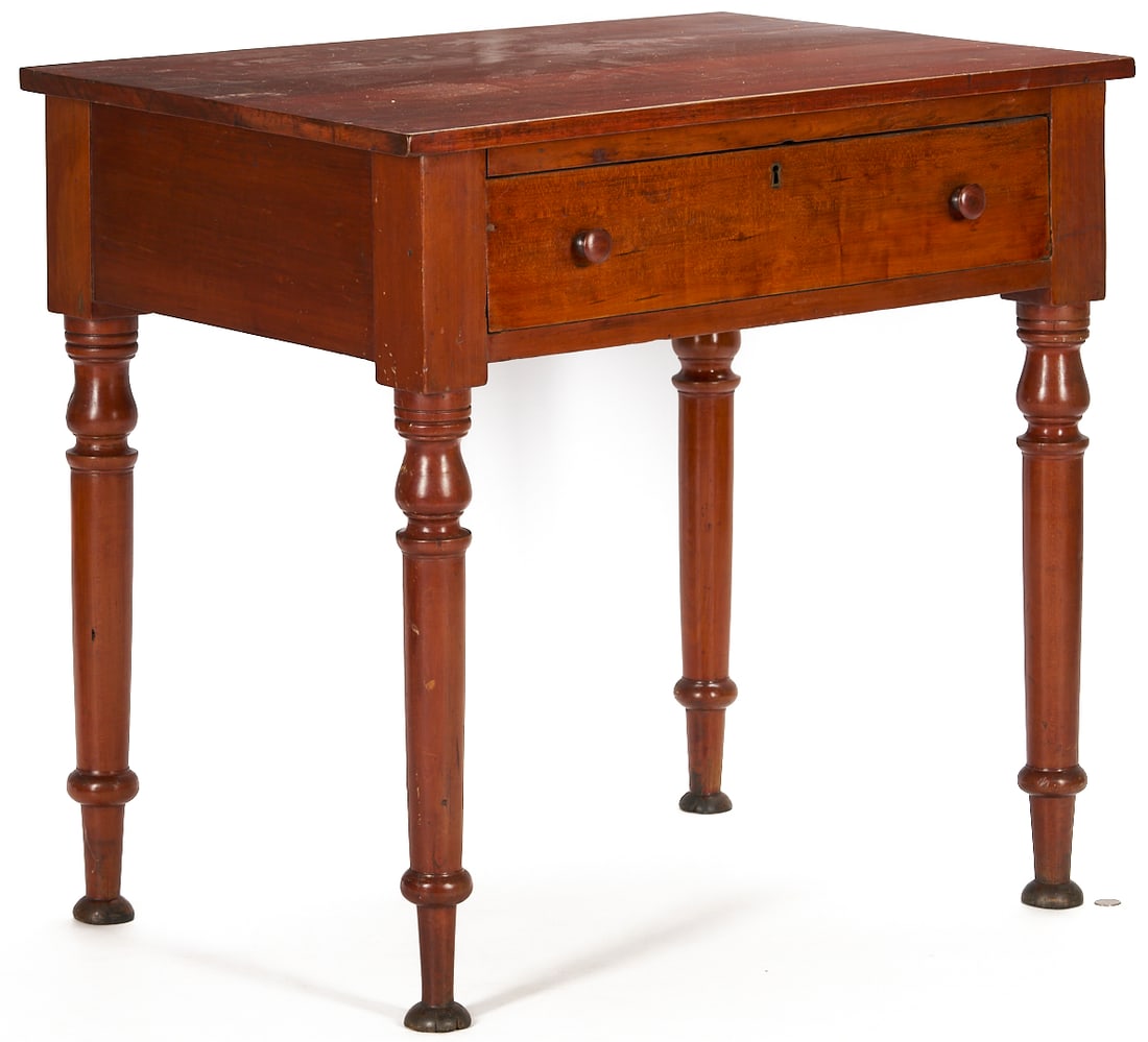 Southern Cherry One-Drawer Sheraton Work Table (1 of 18)