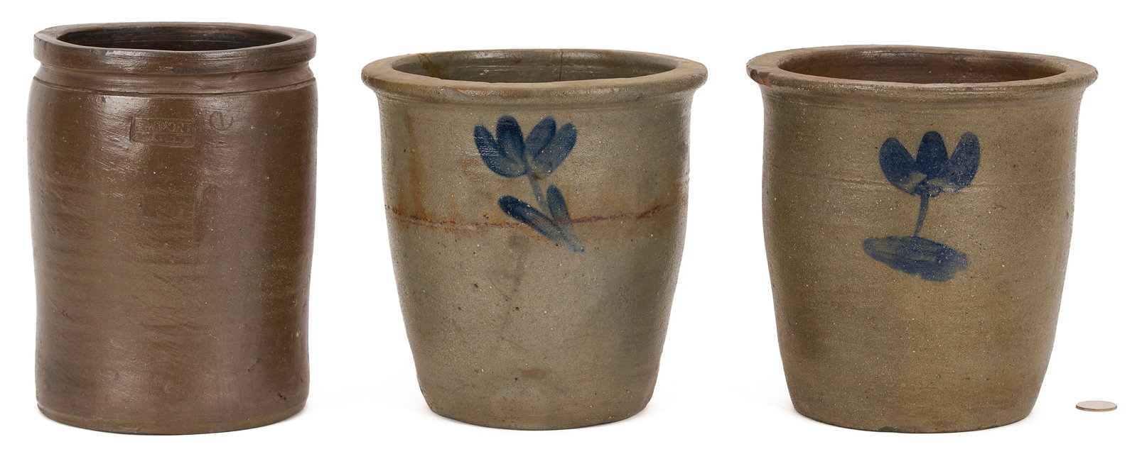 3 East TN/SW VA Stoneware Jars, incl.Decker & E.W. Mort (1 of 15)