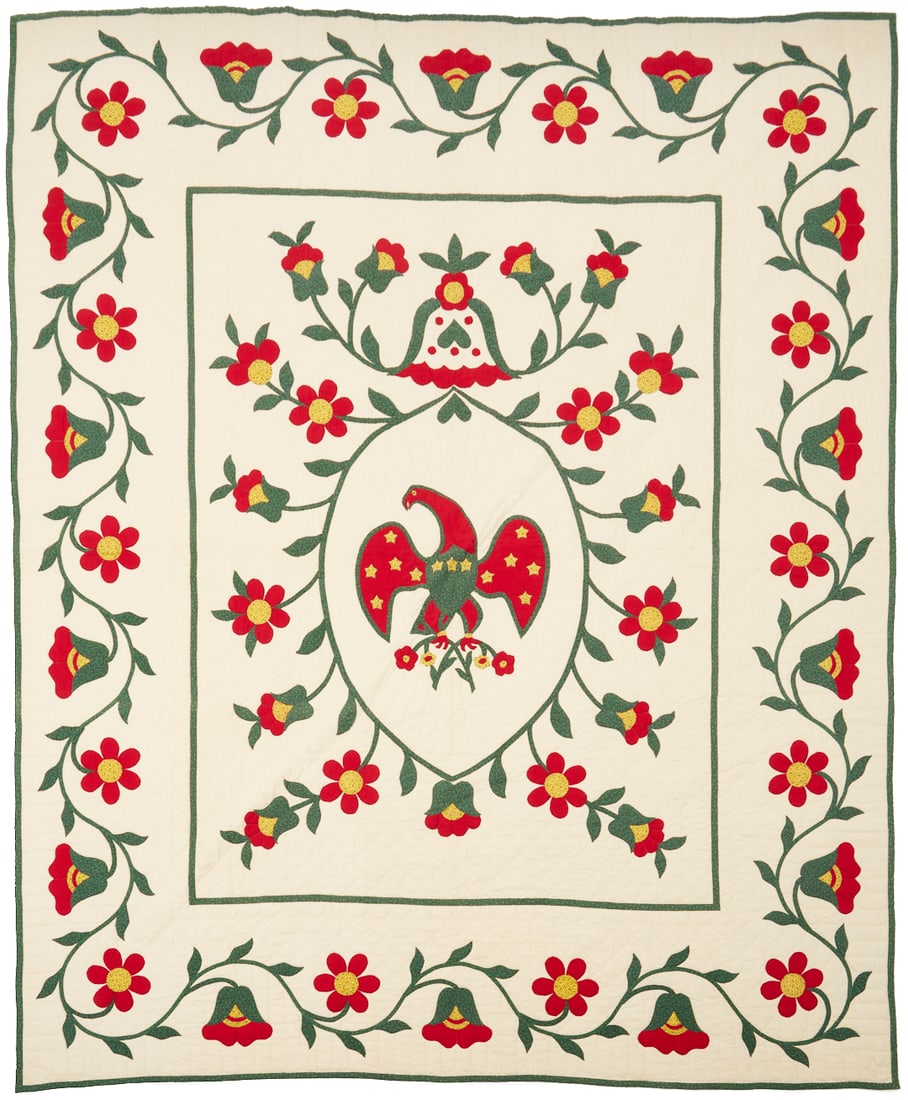 Colonial Revival Patriotic Quilt w/ Eagle (1 of 17)