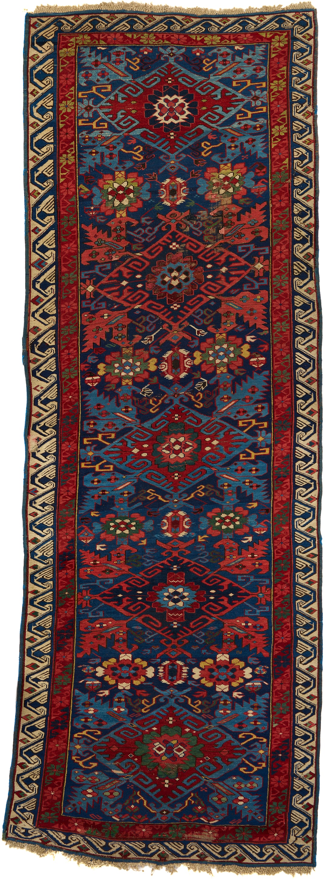 Antique Kuba Seichour Runner, 10 ft (1 of 18)
