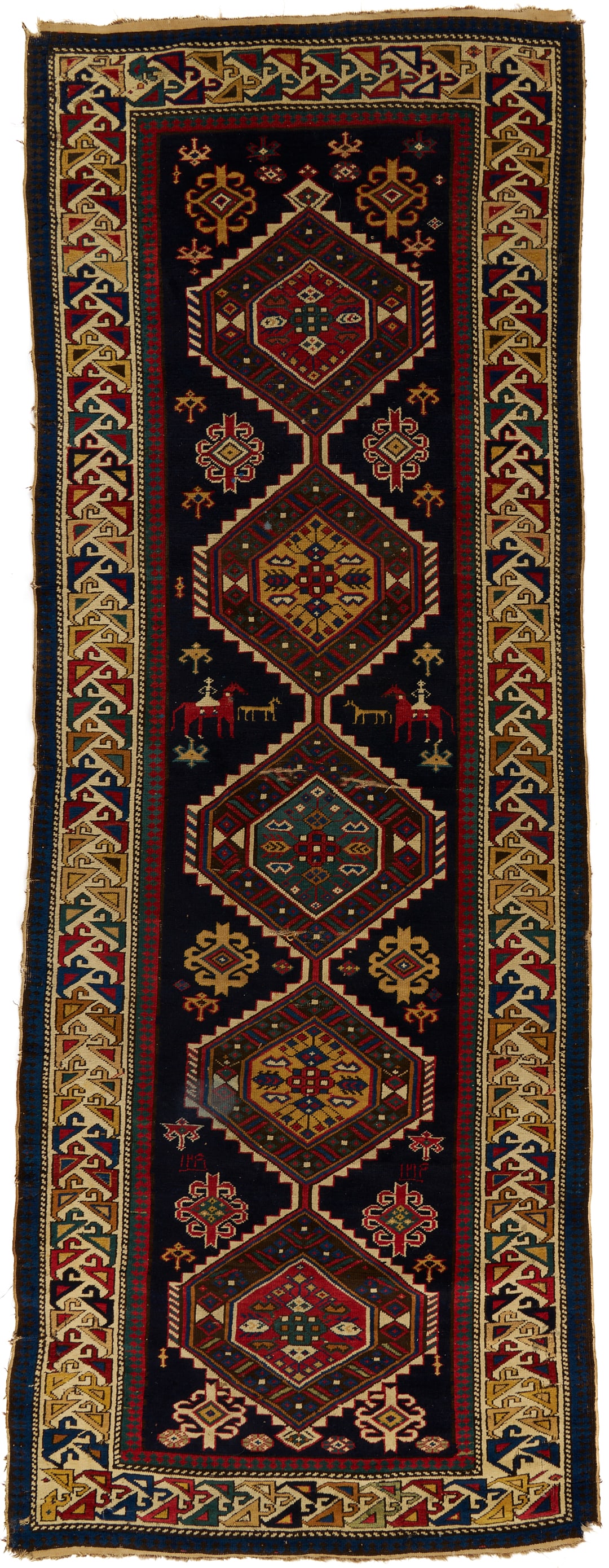 Antique Caucasian Shirvan Runner, 9 1/2 ft (1 of 16)