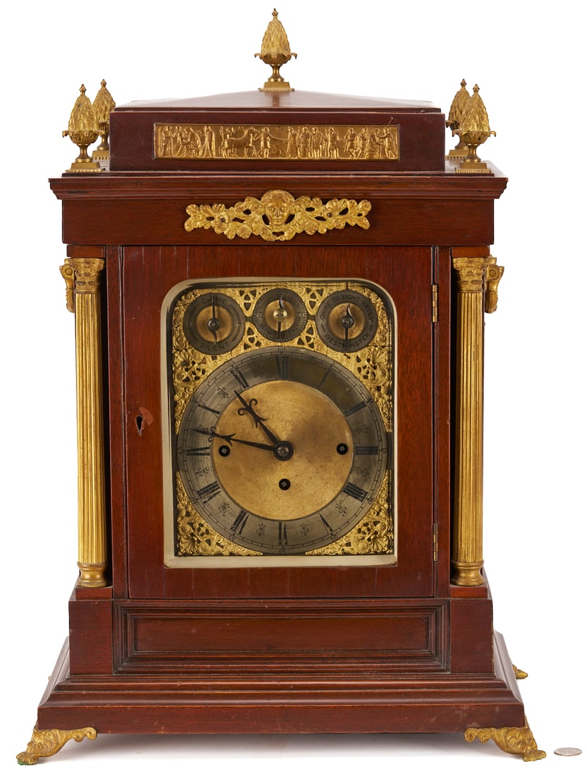 Edwardian Triple Fusee 8 Bell Bracket Clock with Ormolu Mounts (1 of 12)