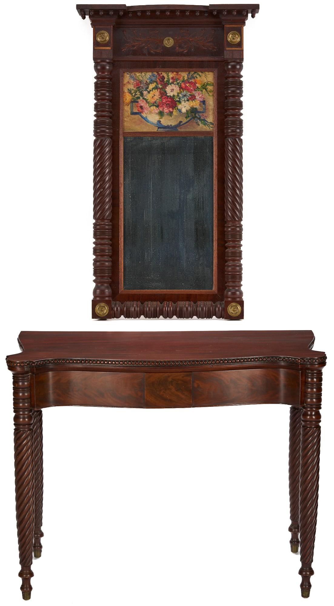 Sheraton Card Table & Signed Mirror (1 of 15)