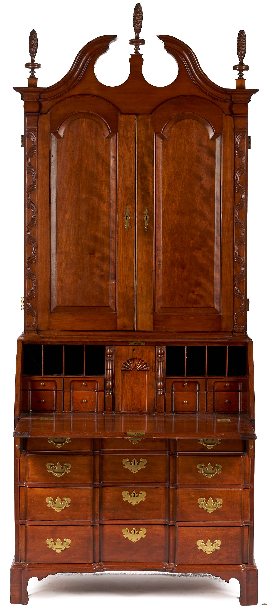 New England Chippendale Block Front Desk and Bookcase , ref. Nutting fig. 697 (1 of 20)