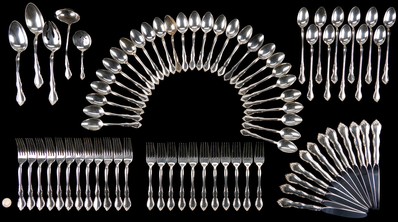 78 Pcs. Gorham Strasbourg Sterling Silver Flatware (1 of 9)