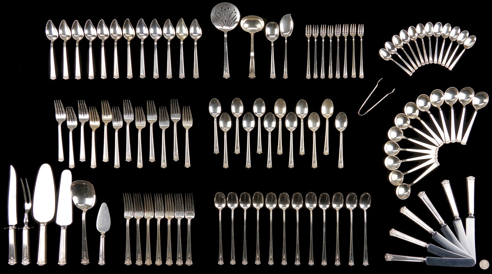 104 Pcs. International Trianon Sterling Silver Flatware (1 of 11)