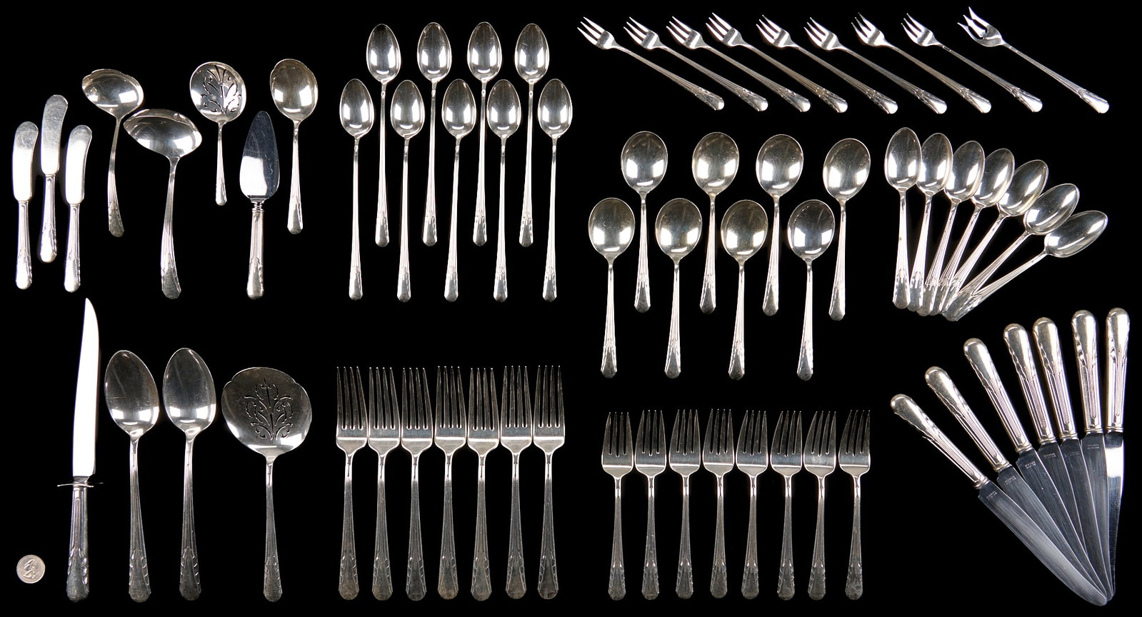 67 Pcs. International Sterling Flatware (1 of 9)