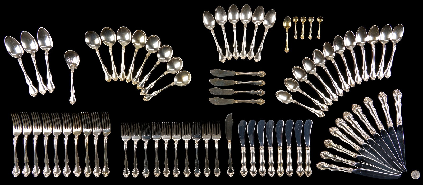 78 Pcs. Westmoreland Sterling Silver Flatware (1 of 6)
