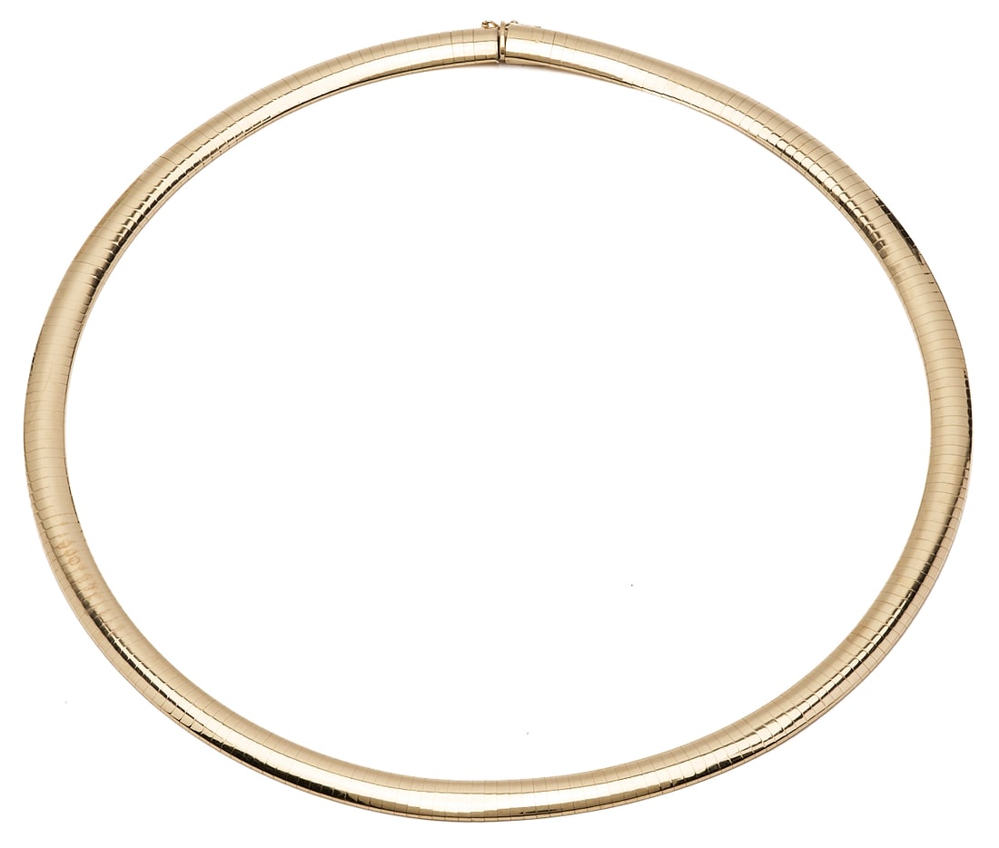 Ladies' 10K Yellow Gold Omega Necklace (1 of 6)