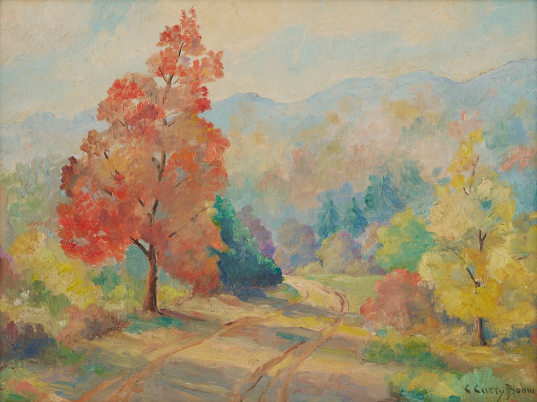 Curry Bohm O/B, Autumn Landscape Painting (1 of 9)