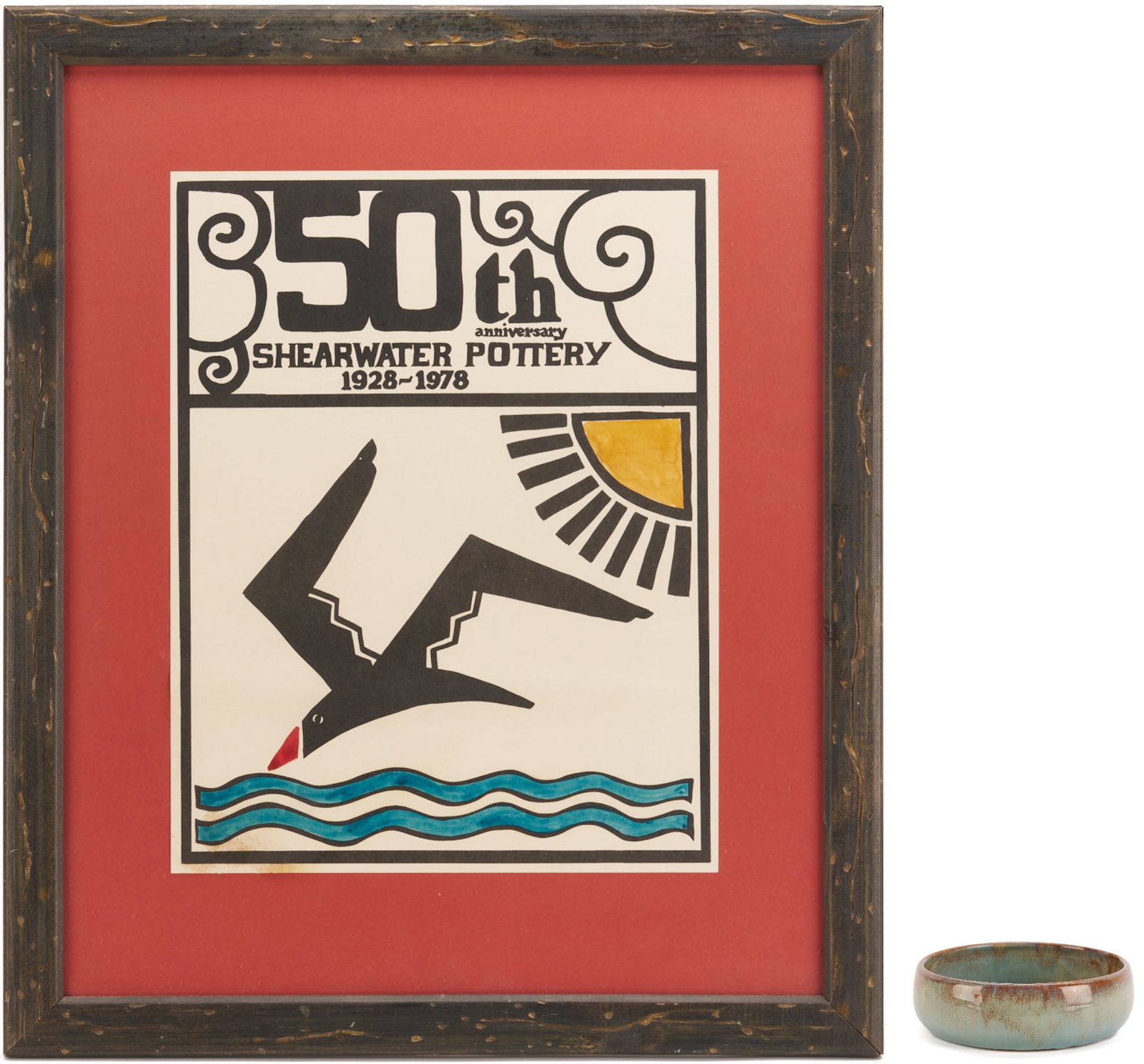 Walter Anderson Shearwater Pottery Bowl and Poster (1 of 12)