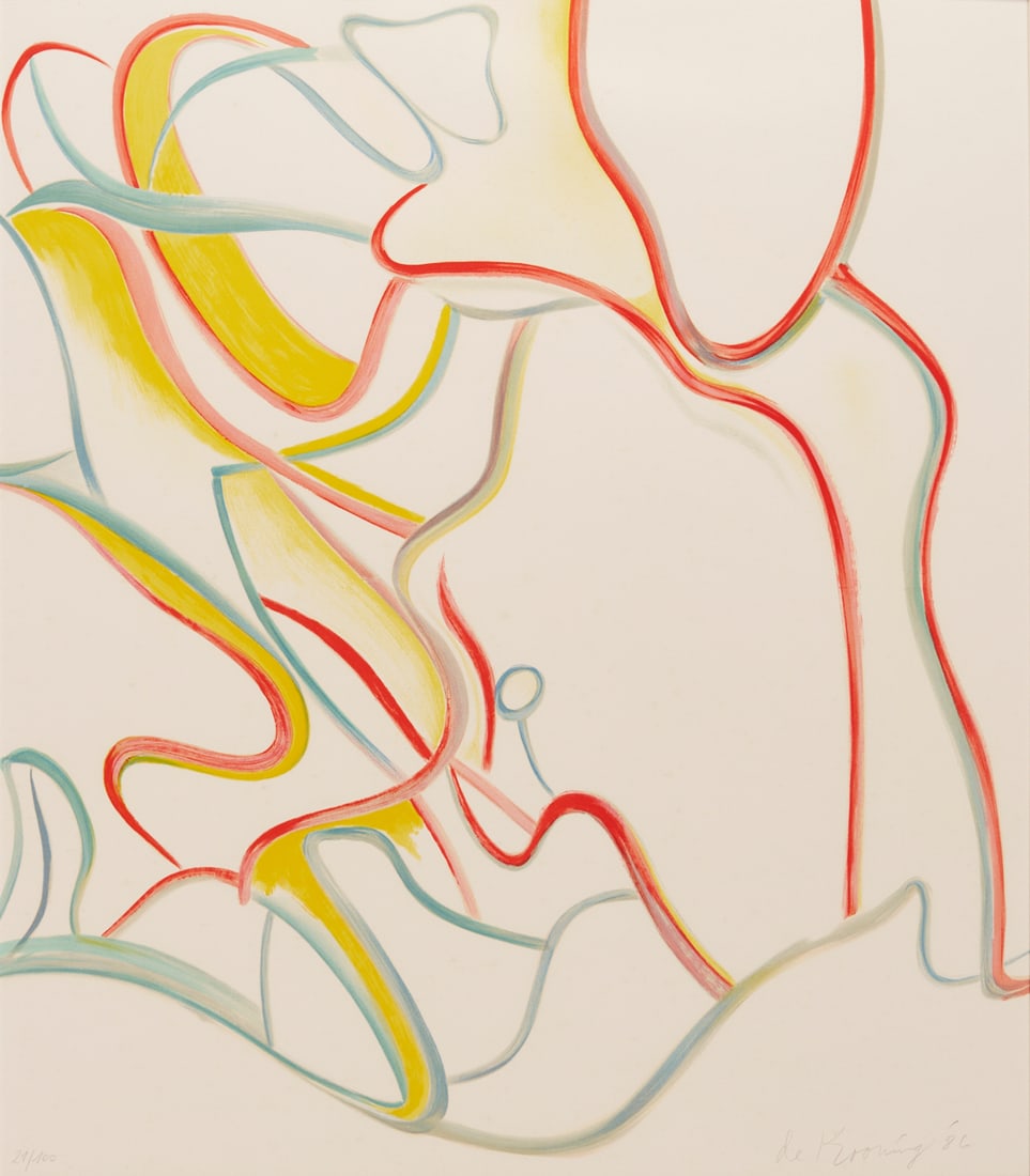 Willem De Kooning Abstract Lithograph from Quatre Lithographies (1 of 13)