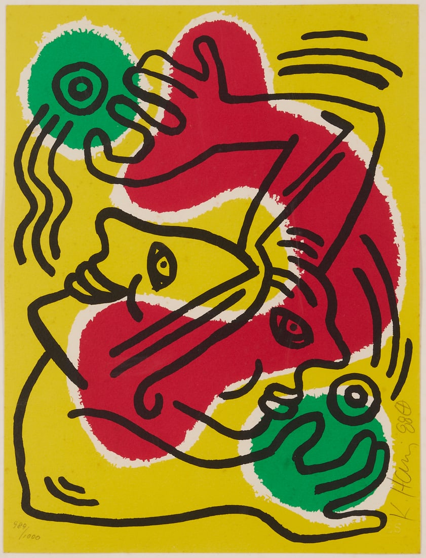 Keith Haring Signed Lithograph, International Volunteer Day (1 of 12)